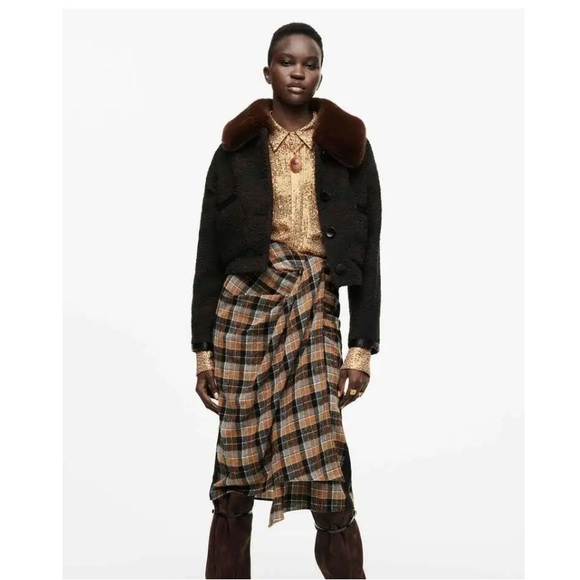 Zara limited edition wool plaid skirt - Picture 2 of 4